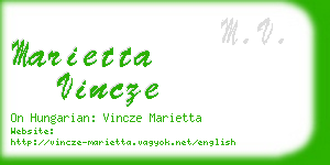 marietta vincze business card